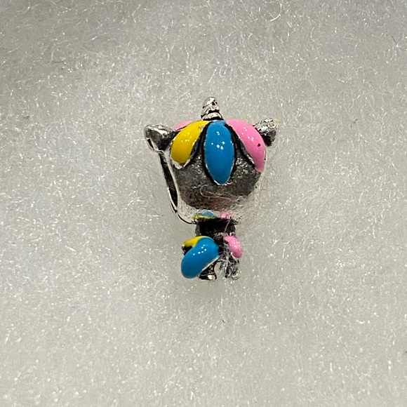 NEW•Silver & enamel Baby Unicorn DIY charm - Picture 4 of 7